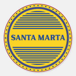 Santa Marta City Pride Emblem – Colombiansk identi Runt Klistermärke
