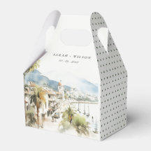 Santa Marta Colombia Akvarell Landskaps Bröllop