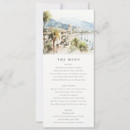Santa Marta Colombia Landscape Wedding Menu Card Inbjudningar