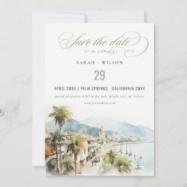 Santa Marta Colombia Watercolor Landscape Wedding Spara Datumet