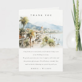 Santa Marta Colombia Watercolor Landscape Wedding Tack Kort