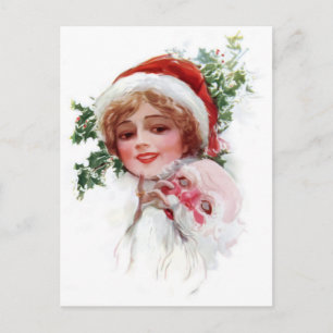 Santa Mask Helg Vykort