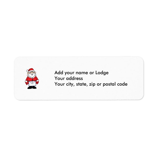 Santa Mason Returadress Etikett (Framsidan)