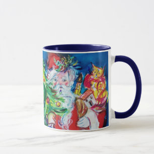 SANTA MED BALLOONER OCH JULGRAN E MONOGRAM MUGG