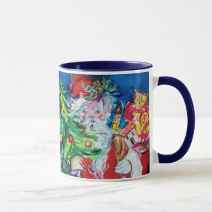 SANTA MED BALLOONER OCH JULGRAN H MONOGRAM MUGG
