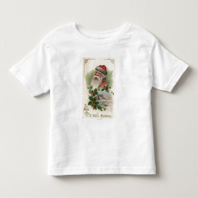 Santa med en sjöplats tee shirt (Framsida)