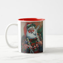 Santa med Garland Mugg