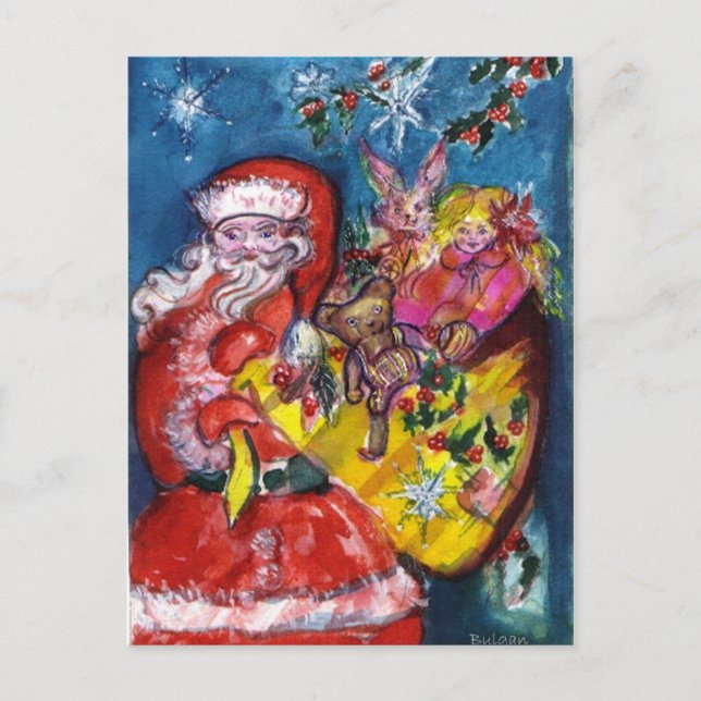 SANTA MED GIFTS HELG VYKORT (Framsida)