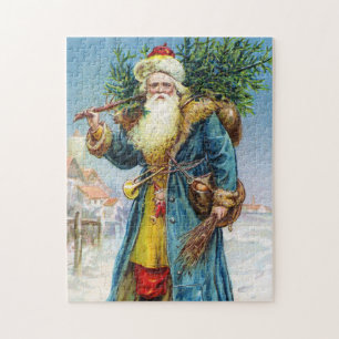 Santa med granträd pussel