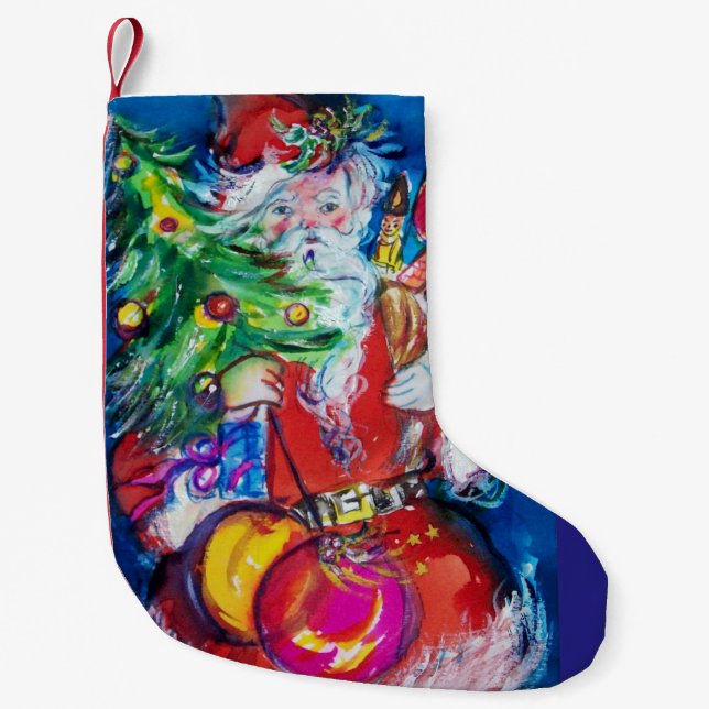 SANTA MED JULGRAN OCH GIFTS LITEN JULSTRUMPA (Framsidan)