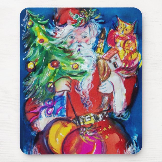 SANTA MED JULGRAN OCH GIFTS MUSMATTA (Framsidan)