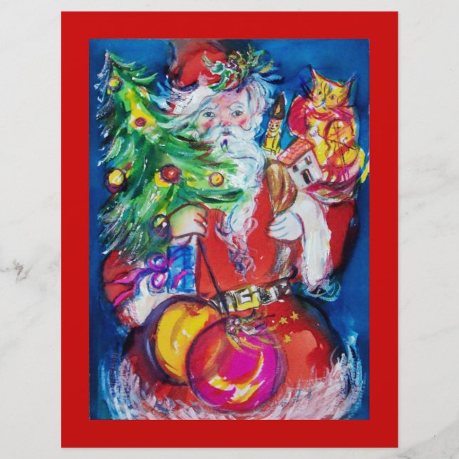 SANTA MED JULGRAN OCH GIFTS REKLAMBLAD (Framsidan)