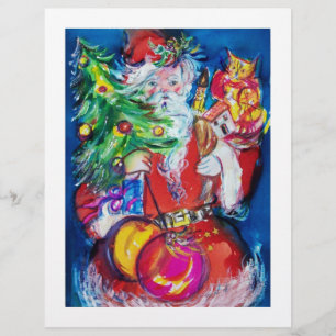 SANTA MED JULGRAN OCH GIFTS REKLAMBLAD