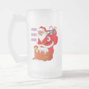 SANTA MED JULKLAPP! HO! HO! FROSTAT ÖLGLAS
