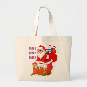 SANTA MED JULKLAPP! HO! HO! JUMBO TYGKASSE