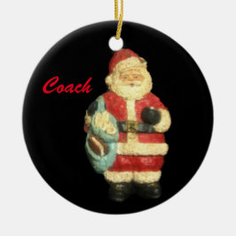 SANTA MED KARTOR COACH CHRISTMAS ORNAMENT