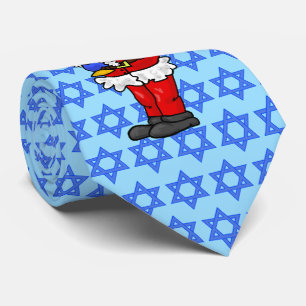 Santa med Menorah Chrismukkah Tie Slips