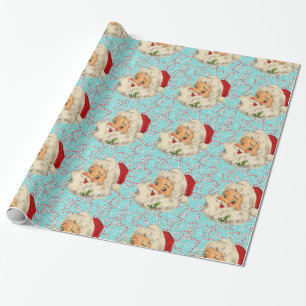 Santa med pepparmint presentpapper
