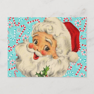 Santa med Peppermints Vykort