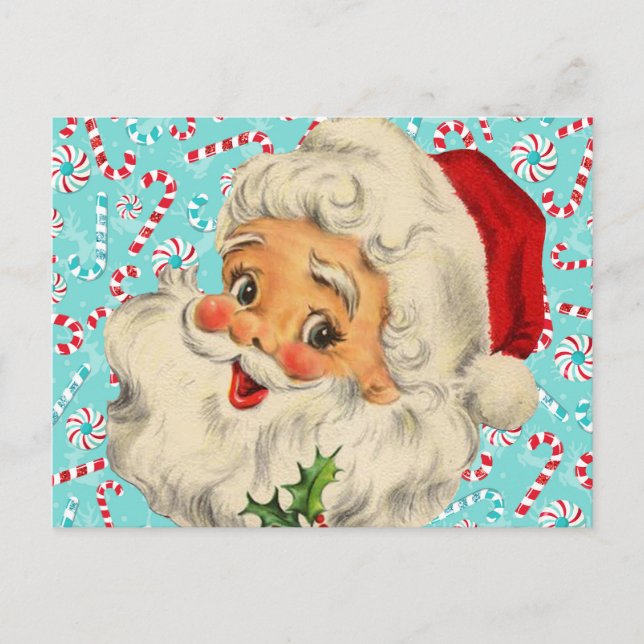 Santa med Peppermints Vykort (Framsida)