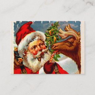 Santa med renen visitkort