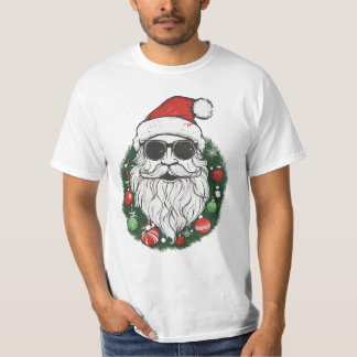 Santa med Sunglass | Coola och julafton T Shirt