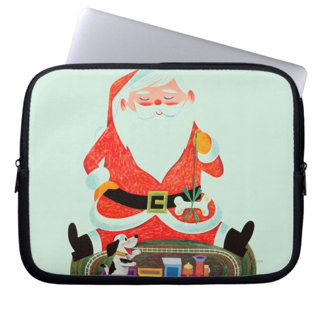 Santa med tåg laptop sleeve (Framsidan)
