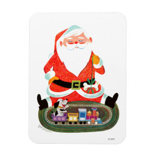 Santa med Tåg Magnet