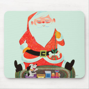 Santa med tåg musmatta