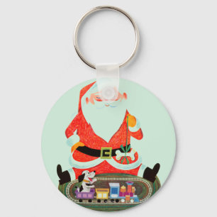 Santa med Tåg Nyckelring