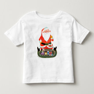 Santa med tåg t-shirt