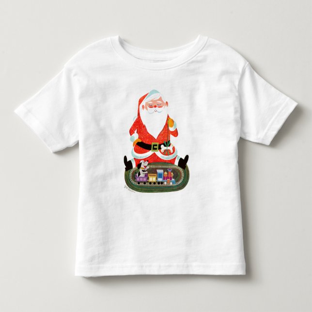 Santa med tåg t-shirt (Framsida)