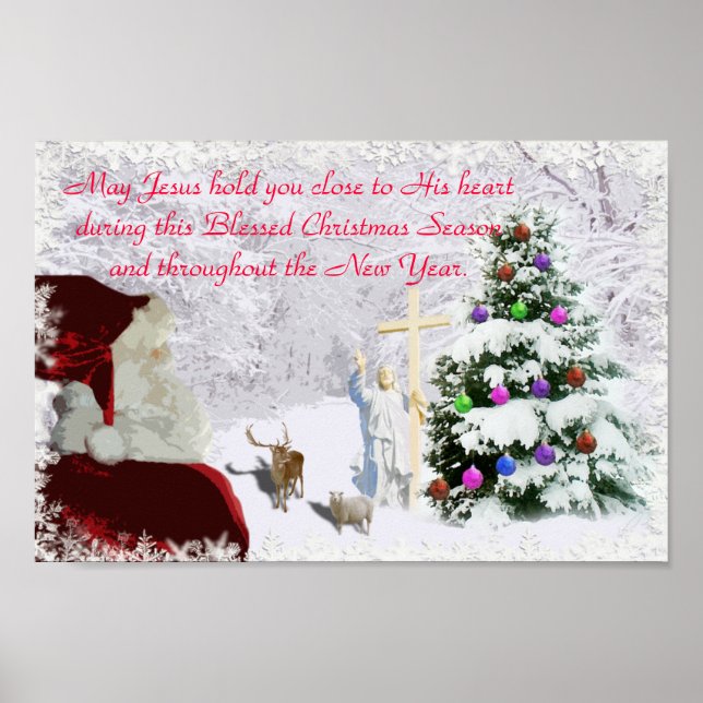 Santa Meets Jesus Poster (Framsidan)