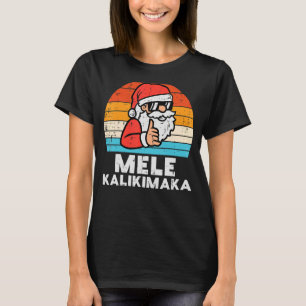 Santa Mele Kalikimaka Hawaiian jul Julafton Manar T Shirt