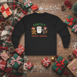 Santa mellanmålssquad långärmad t shirt