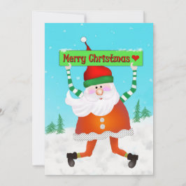 Santa merry julkort