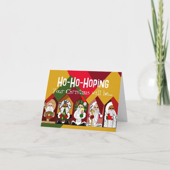 Santa Merry och Bright Jul Card Helgkort (Framsida)
