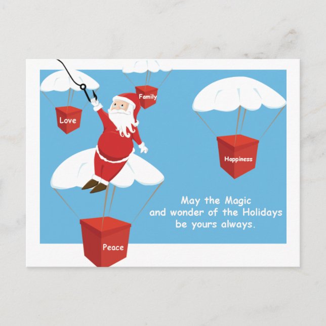 Santa Message Helg Vykort (Framsida)