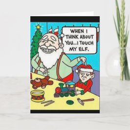 Santa "mig tuff hälsningkort för min älva" helgkort