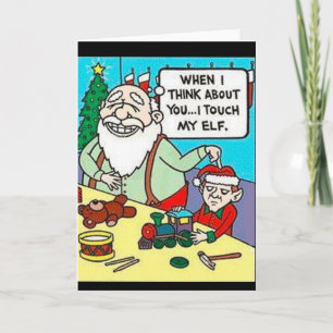 Santa "mig tuff hälsningkort för min älva" helgkort