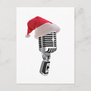 santa mikrofon helg vykort