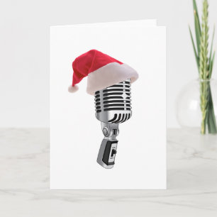 santa mikrofon helgkort