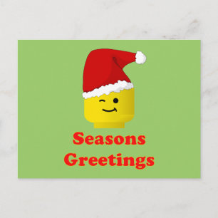 Santa Minifig Säsonhälsningar Helg Vykort