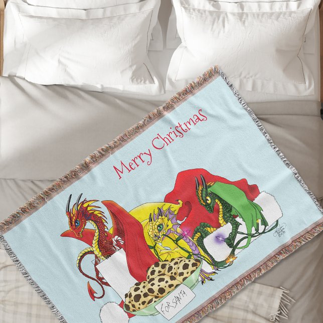 Santa Mjölk Cookies Dragons Filt (Skapare uppladdad)