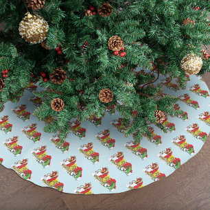 Santa Mjölk Cookies Dragons Julgransmatta Borstad Polyester