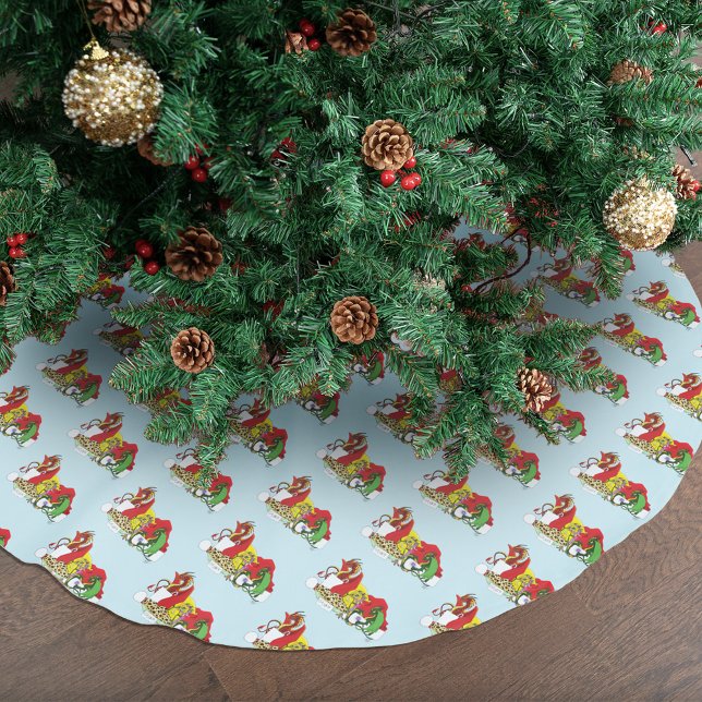 Santa Mjölk Cookies Dragons Julgransmatta Borstad Polyester (Skapare uppladdad)