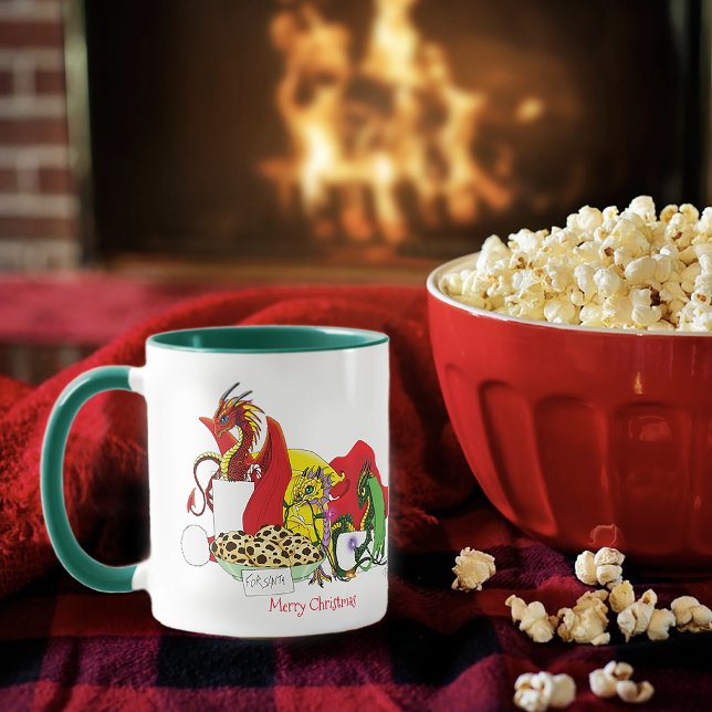 Santa Mjölk Cookies Dragons Mugg (Skapare uppladdad)