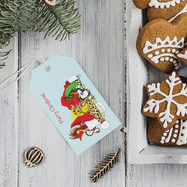 Santa Mjölk Cookies Dragons Presentetikett (Skapare uppladdad)