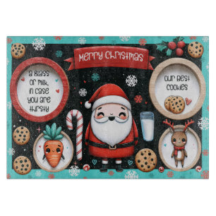 Santa Mjölk och Cookies Tray med Reindeer Snacks