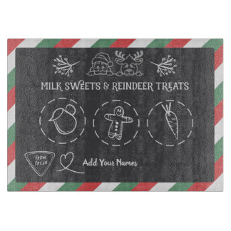 Santa mjölk och kakor bricka